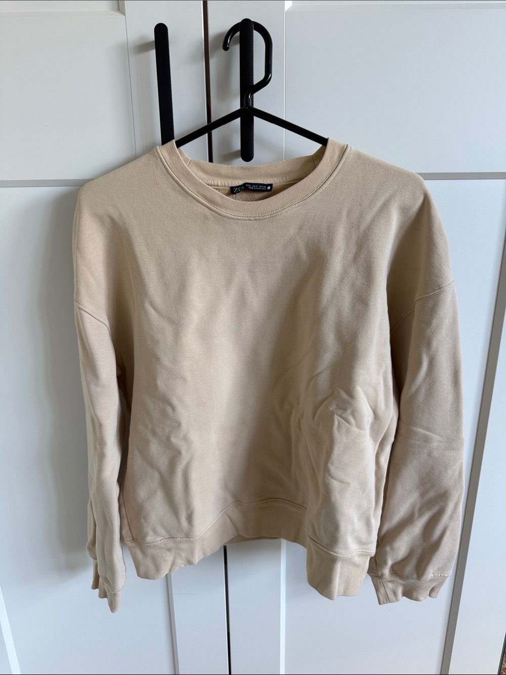 Zara Beige Crewneck Sweatshirt